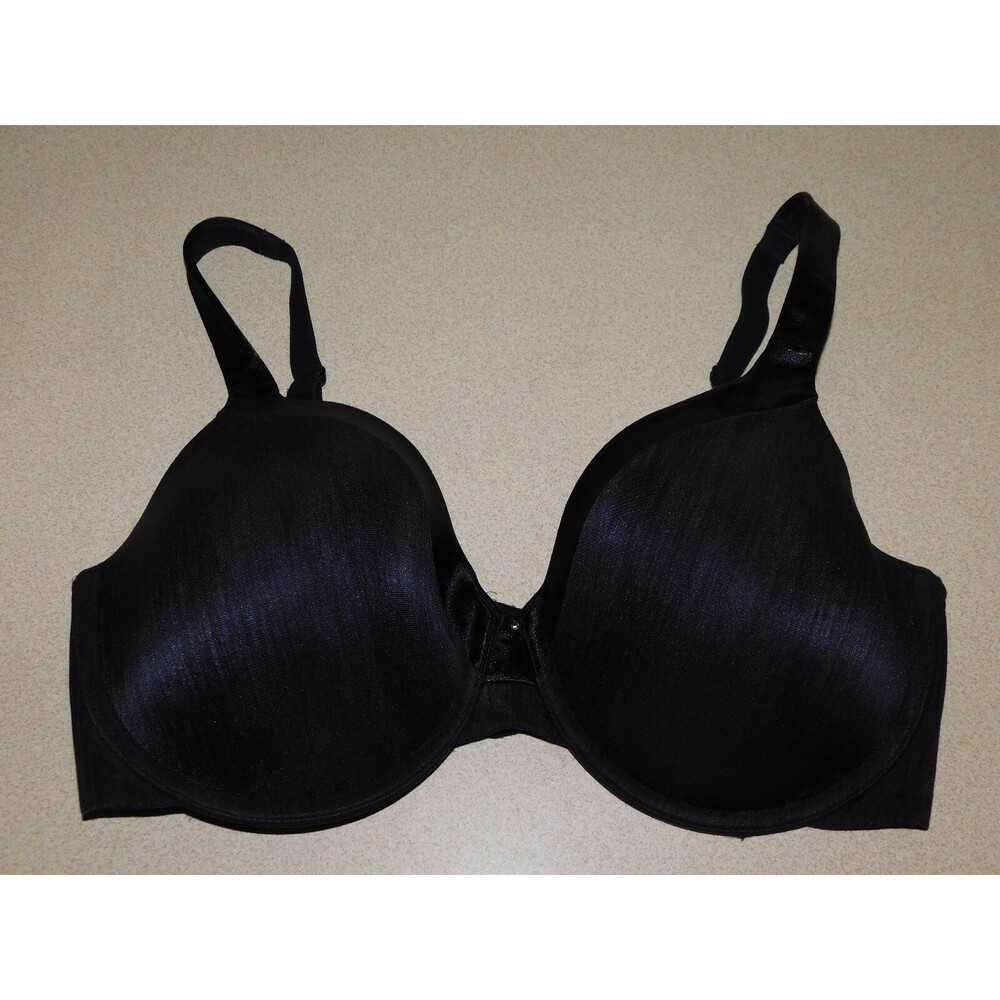 Vanity Fair Bra Illumination Satin Trim Black Underwire Size 36DD